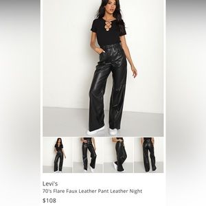Levi's
70's Flare Faux Leather Pant Leather Night